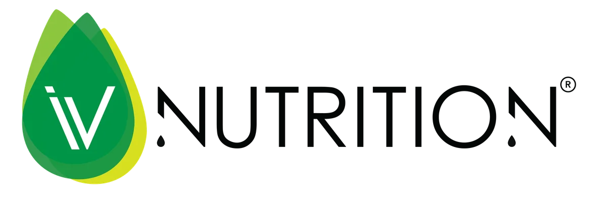 A green leaf with the letter v on it, symbolizing vitamin injection.
