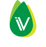 Logo of iv nutrition with a stylized green droplet and lettering.